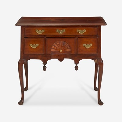 Lot 8 - A Queen Anne inlaid walnut dressing table