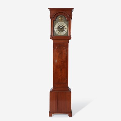 Lot 18 - A Queen Anne carved walnut tall case clock