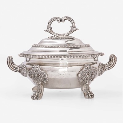Lot 108 - A George IV Sterling Silver Sauce Tureen with Cover
