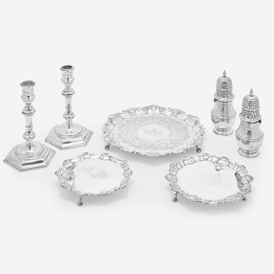 Lot 112 - A Group of English Sterling Silver Tablewares