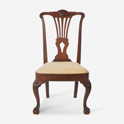 Lot 70 - A Chippendale carved mahogany compass-seat side chair