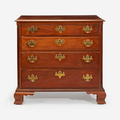 Lot 41 - A Chippendale carved mahogany chest of drawers