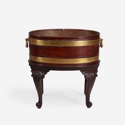 Lot 85 - A George III Brass Bound Mahogany Wine Cooler