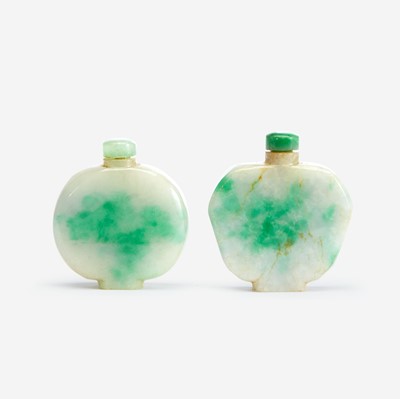 Lot 174 - Two Chinese jadeite snuff bottles