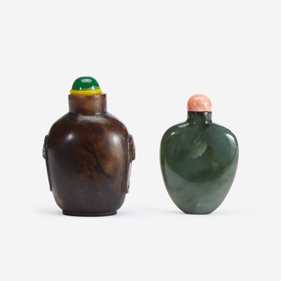 Lot 173 - Two Chinese jade snuff bottles