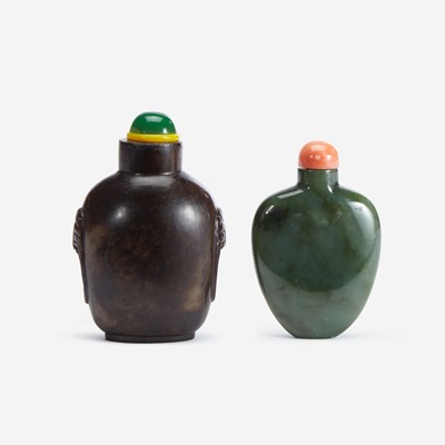 Lot 173 - Two Chinese jade snuff bottles