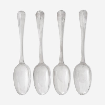 Lot 27 - A rare set of four silver tablespoons