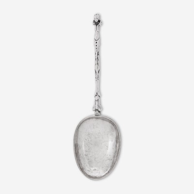 Lot 23 - A rare caryatid handle silver spoon