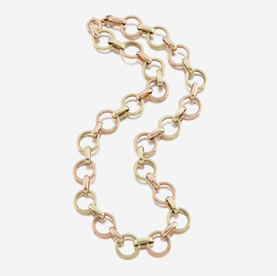 Lot 80 - A bicolor gold necklace
