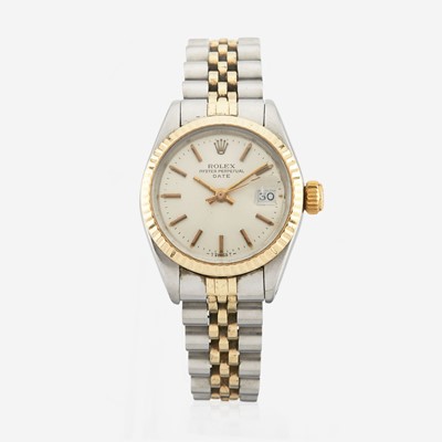 Lot 160 - A lady's two-tone automatic watch, Rolex