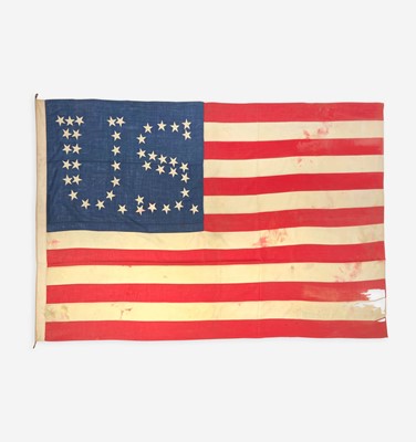 Lot 35 - A rare 44-Star American National Flag commemorating Wyoming statehood