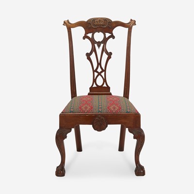 Lot 72 - A Chippendale carved mahogany side chair