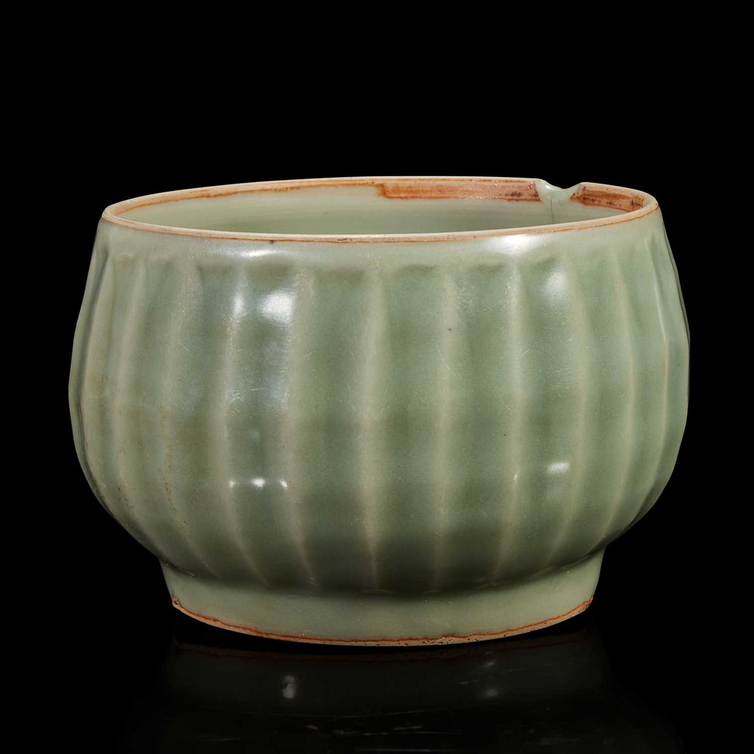 Lot 2 - A Longquan celadon deep "Lotus" bowl