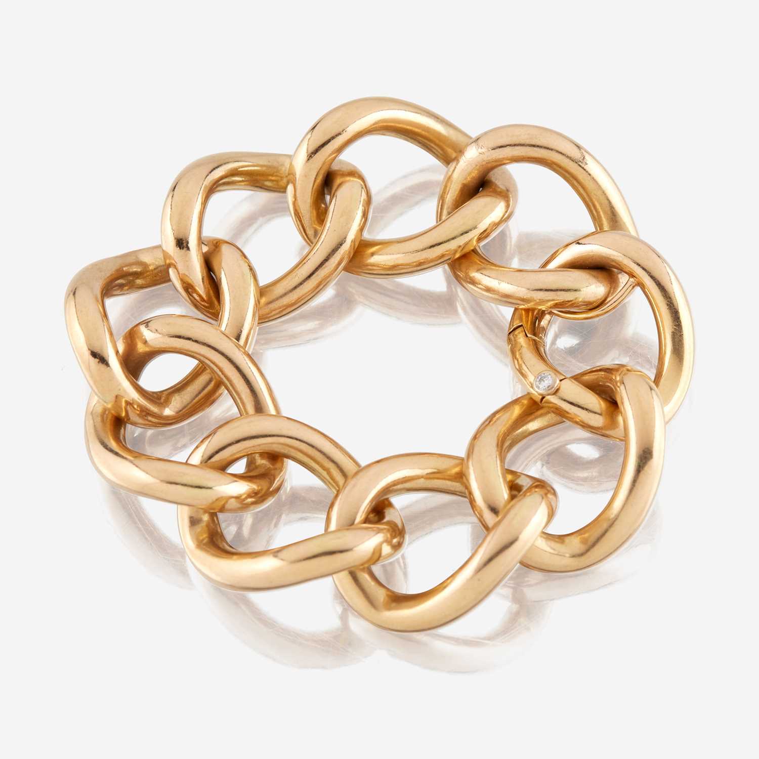 Lot 70 - A gold and diamond bracelet, Seaman Schepps