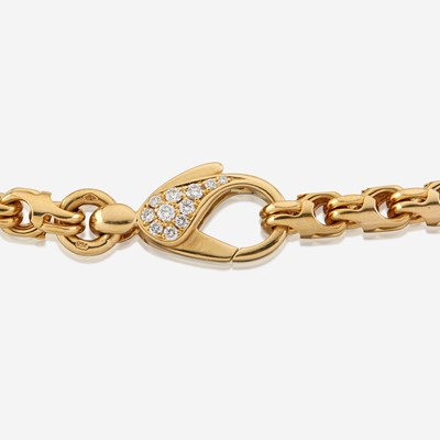 Lot 49 - A gold and diamond necklace, Bulgari