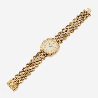 Lot 154 - A lady's gold bracelet wristwatch, Patek Philippe