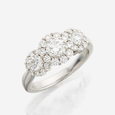 Lot 158 - A diamond and white gold ring, Hearts on Fire