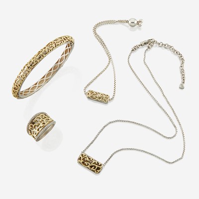 Lot 191 - A suite of gold, sterling silver, and diamond jewelry, Charles Krypell