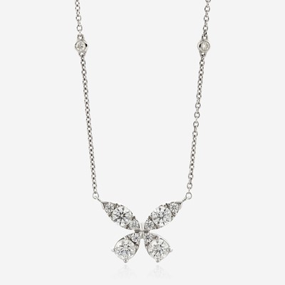 Lot 135 - A diamond and white gold necklace, Hearts on Fire