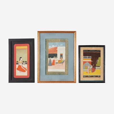Lot 202 - Group of three Indian miniature paintings