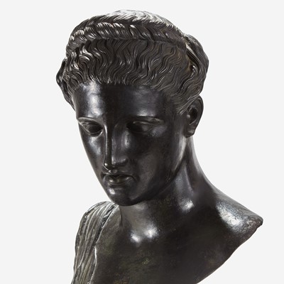 Lot 1 - A Bronze Bust of a Classical Woman