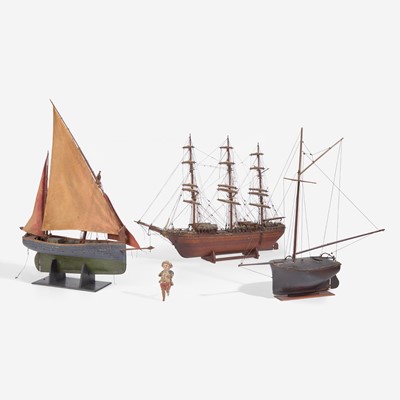 Lot 86 - A group of three sailing ship models