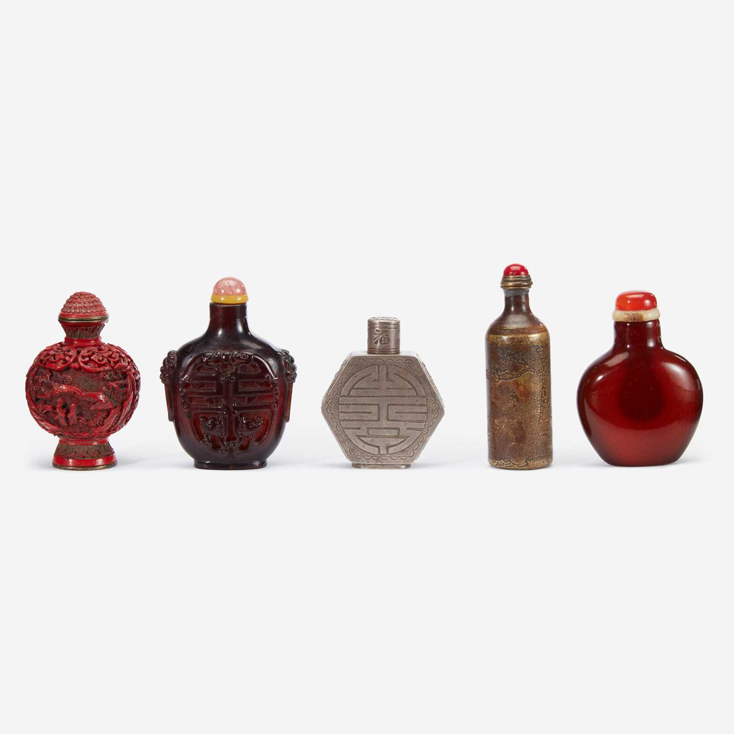 Lot 177 - Five assorted Chinese snuff bottles