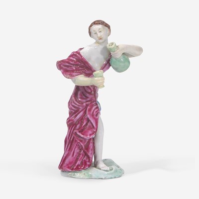 Lot 72 - A rare Chinese export porcelain figure of the cupbearer Hebe 外销瓷塑人物