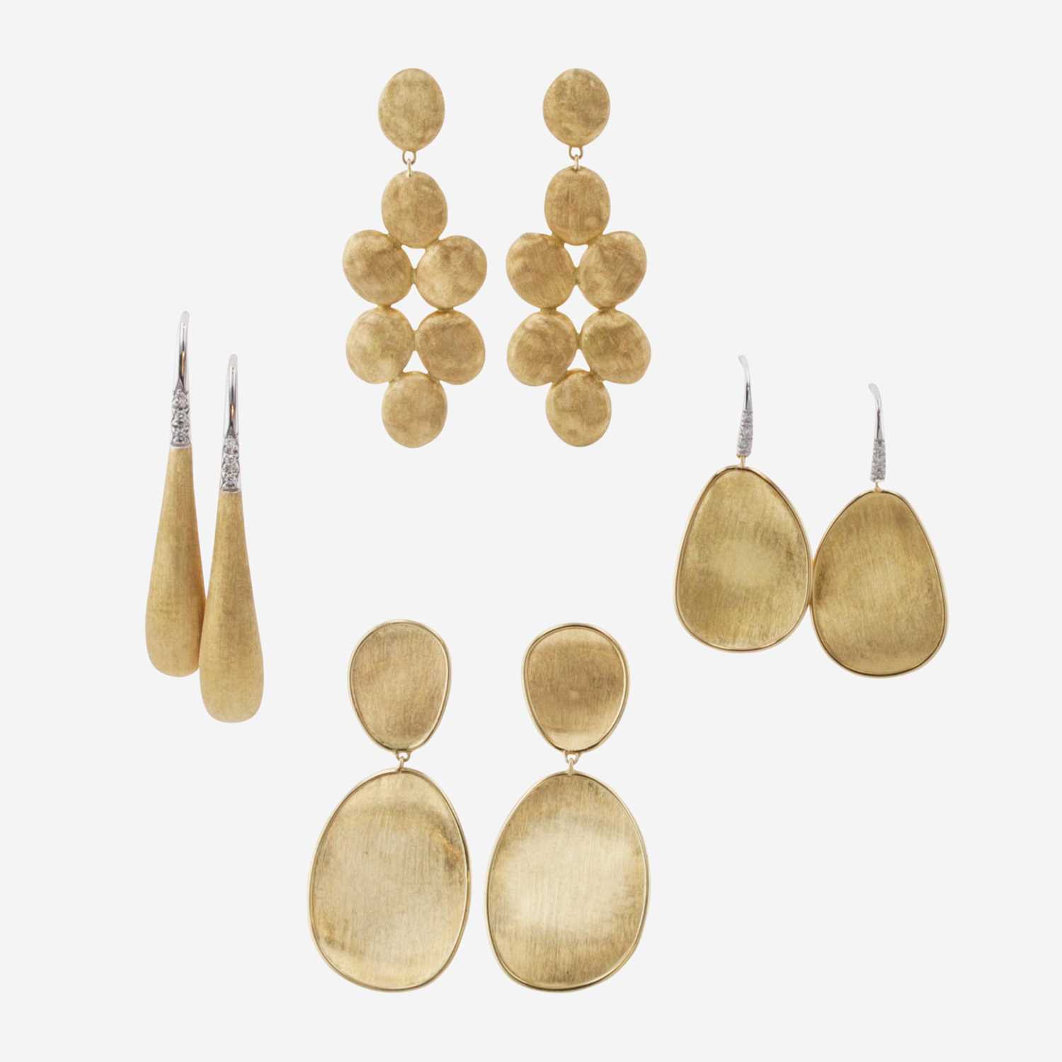 Lot 235 - Collection of Four Pairs of 18K Yellow Gold Marco Bicego Earrings