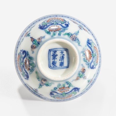 Lot 60 - A Chinese doucai-enameled small cup