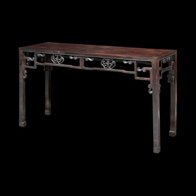 Lot 40 - A Chinese hardwood continuous leg table 硬木方桌