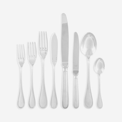 Lot 158 - A French Sterling Silver Eight-Piece Flatware Service for Twelve