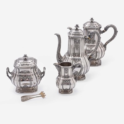 Lot 157 - A French Silver Four-Piece Tea and Coffee Service