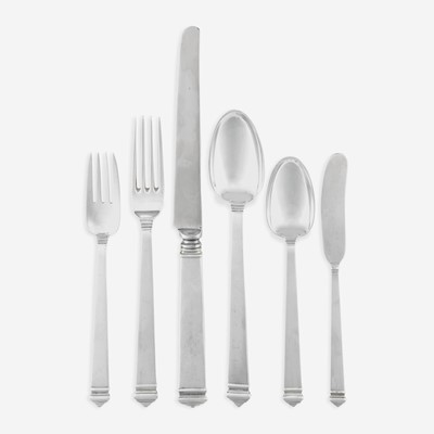 Lot 153 - An American Sterling Silver Six-Piece Flatware Service for Eight