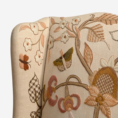 Lot 16 - With Embroidered Upholstery by Erica Wilson (American, 1928-2011)