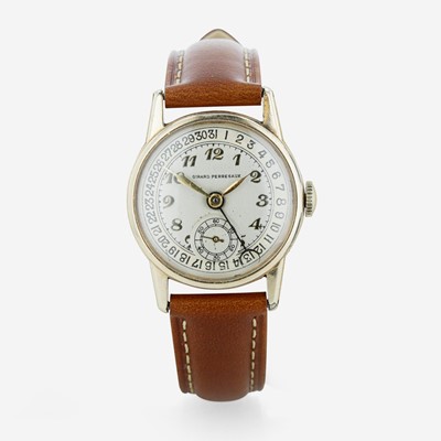 Lot 133 - A vintage men's strap watch, Girard-Perregaux
