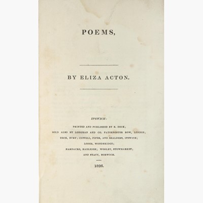 Lot 45 - [Literature] Acton, Eliza