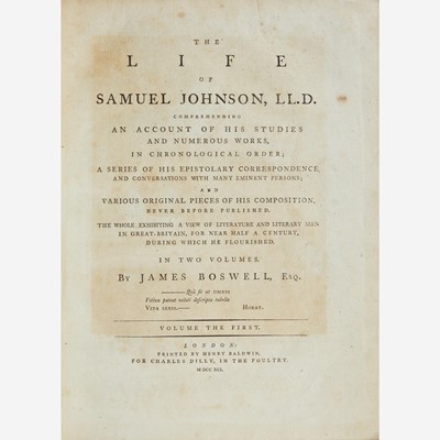 Lot 48 - [Literature] Boswell, James