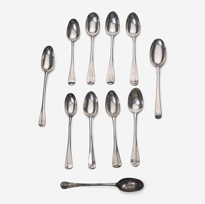 Lot 56 - A collection of eleven silver coffee spoons