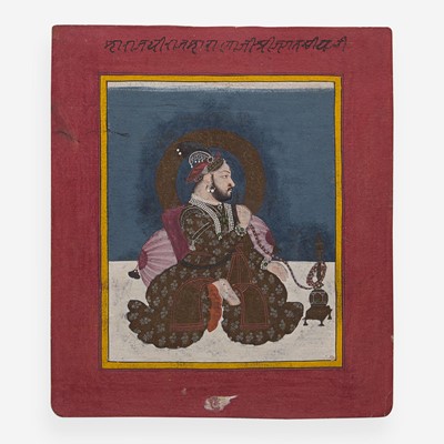 Lot 14 - An Indian portrait of Jagat Singh II; and Nata Ragini from a dispersed ragamala 印度人物画两幅