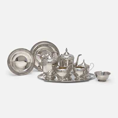 Lot 39 - A six-piece sterling silver tea and coffee service