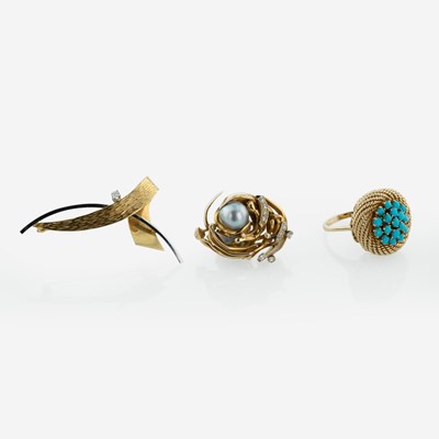 Lot 330 - A Collection of Yellow Gold and Gemstone Jewelry