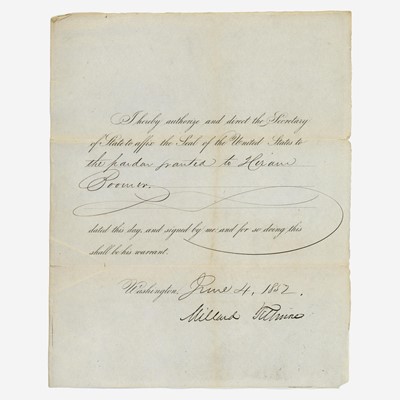 Lot 136 - [Presidential] Van Buren, Martin, and Millard Fillmore and Franklin Pierce and James Buchanan