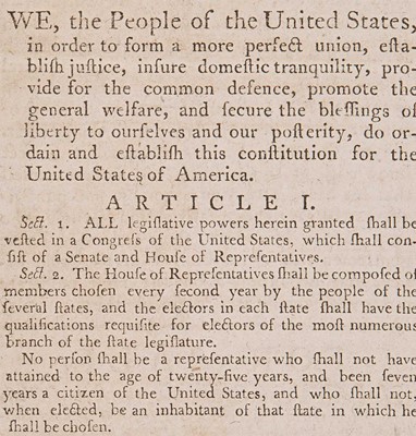 Lot 16 - [United States Constitution]