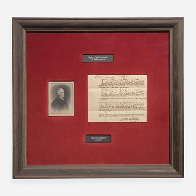 Lot 19 - [Americana] [Declaration of Independence] Paine, Robert Treat, and Thomas Heyward