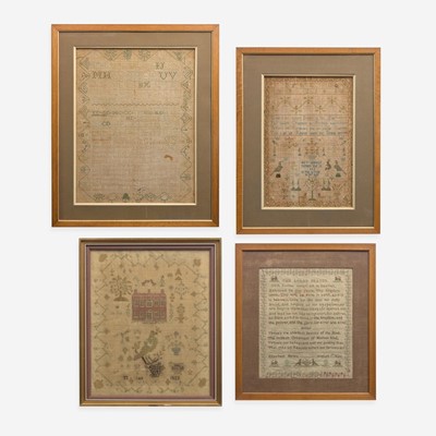 Lot 8 - A group of four English needlework samplers