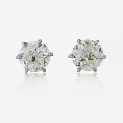 Lot 65 - A Pair of Diamond Stud Earrings