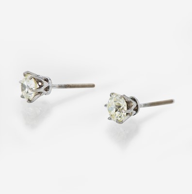 Lot 65 - A Pair of Diamond Stud Earrings