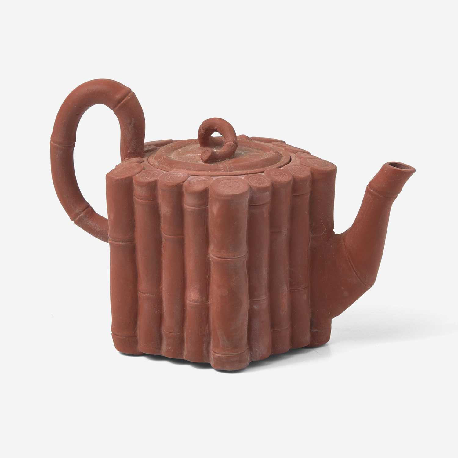 Lot 19 - A Wedgwood Rosso Antico Teapot
