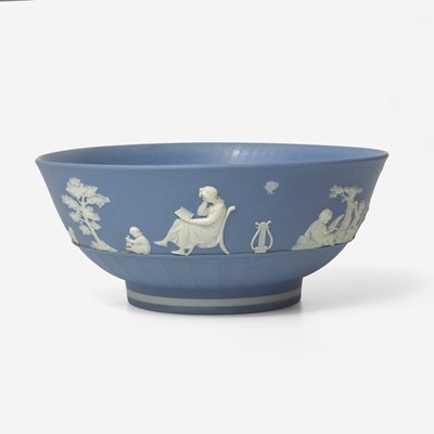 Lot 63 - A Wedgwood Solid Blue Jasperware Bowl